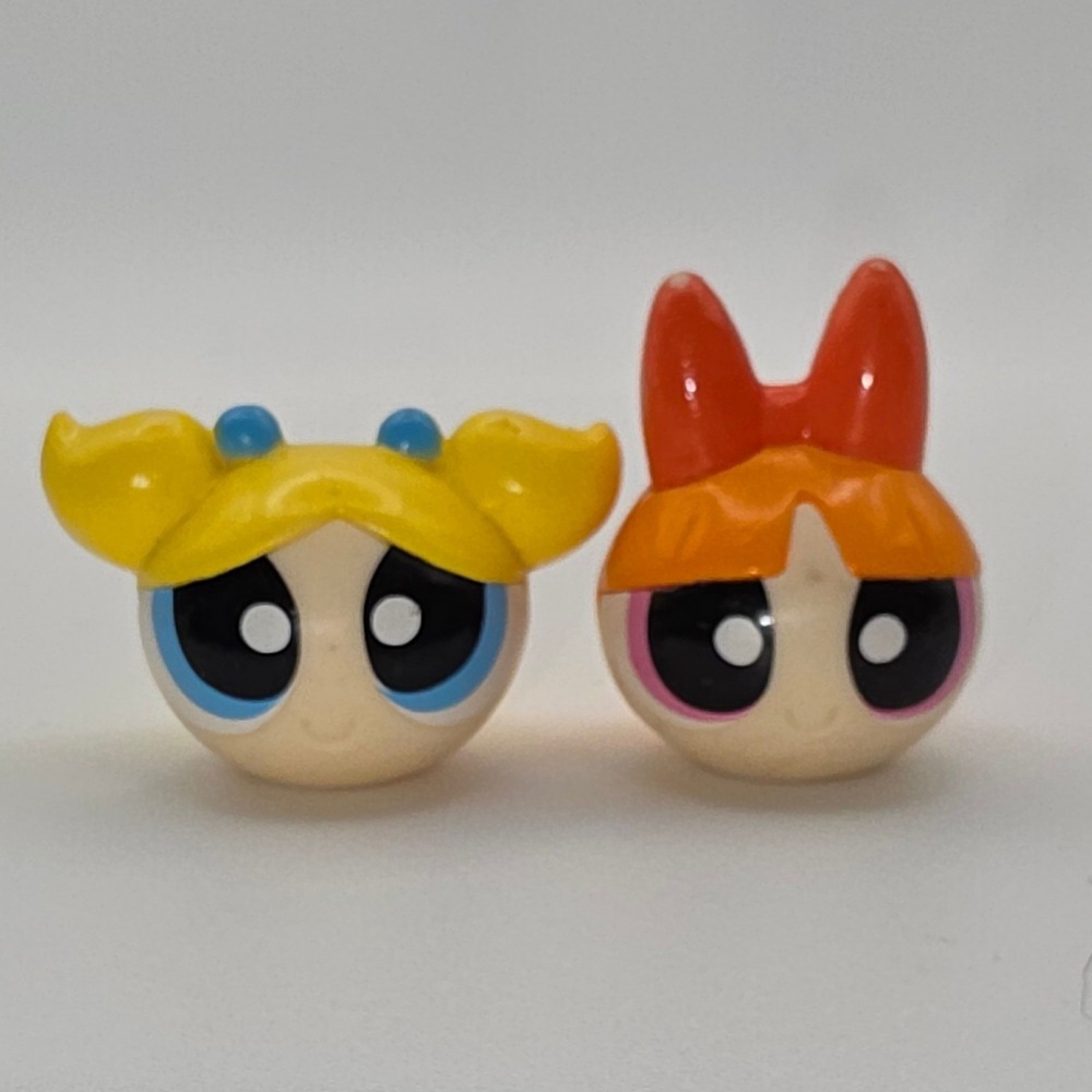 Cartoon Network Powerpuff Girls Figure Heads Small Multicolor Fair Condition